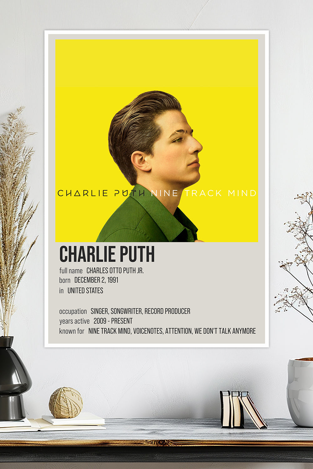 Charlie Puth | Nine Track Mind Album | Music Poster