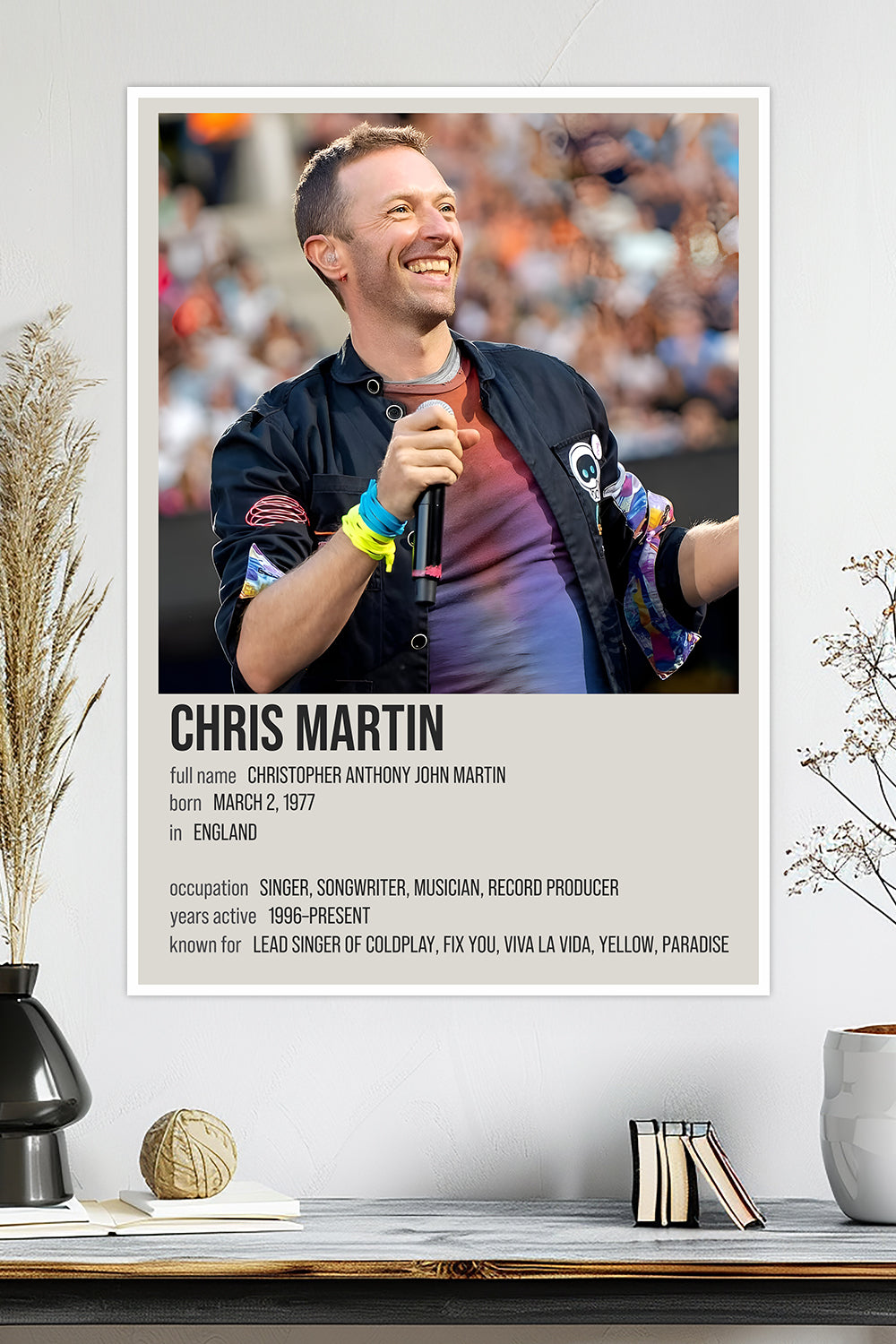 Chris Martin | Coldplay Poster | Music Poster