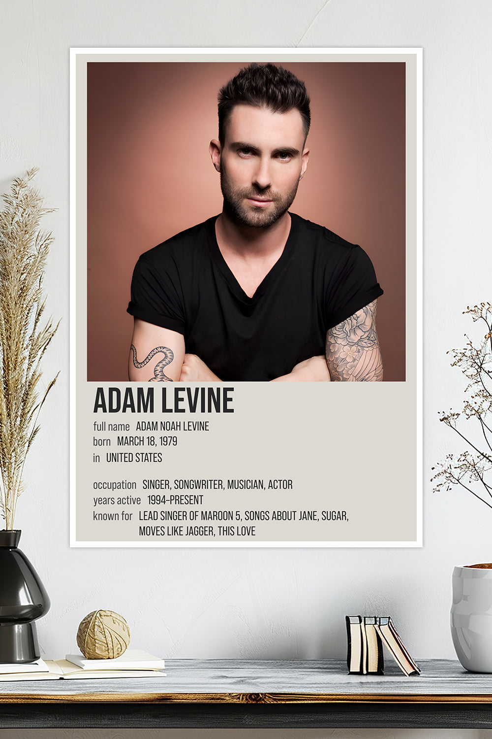 Adam Levine | Maroon 5 | Music Poster