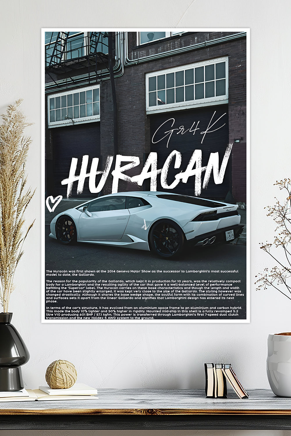 Lamborghini Huracán | Gr4k | Car Poster