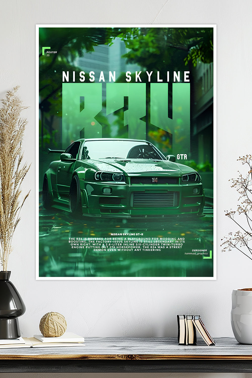 Nissan Skyline GT-R R34 | Car Poster