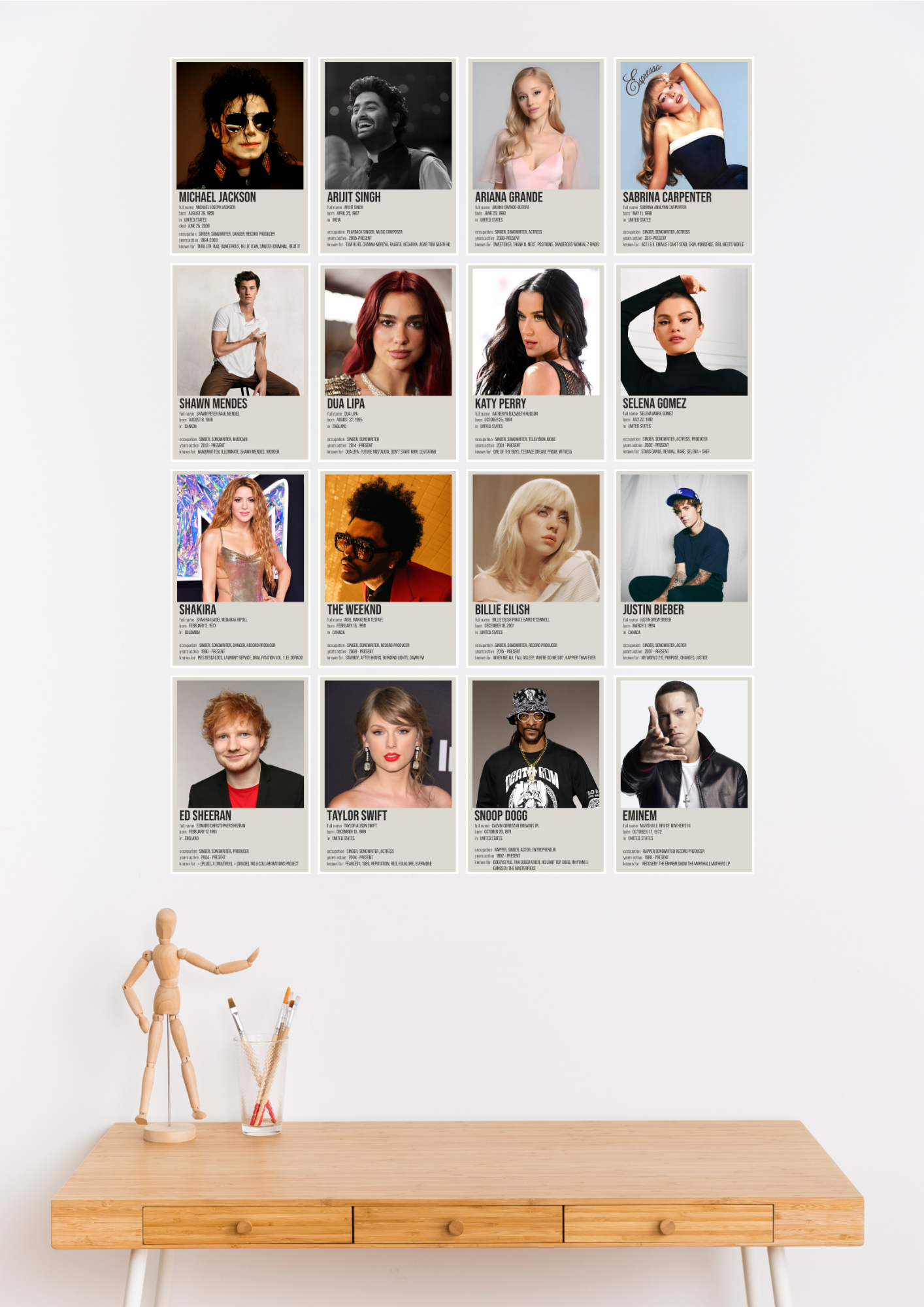 16 Epic Musician & Singer Collage Set