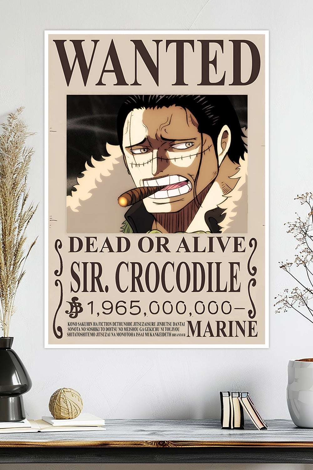 One Piece | Sir Crocodile | Wanted Poster | Anime Poster