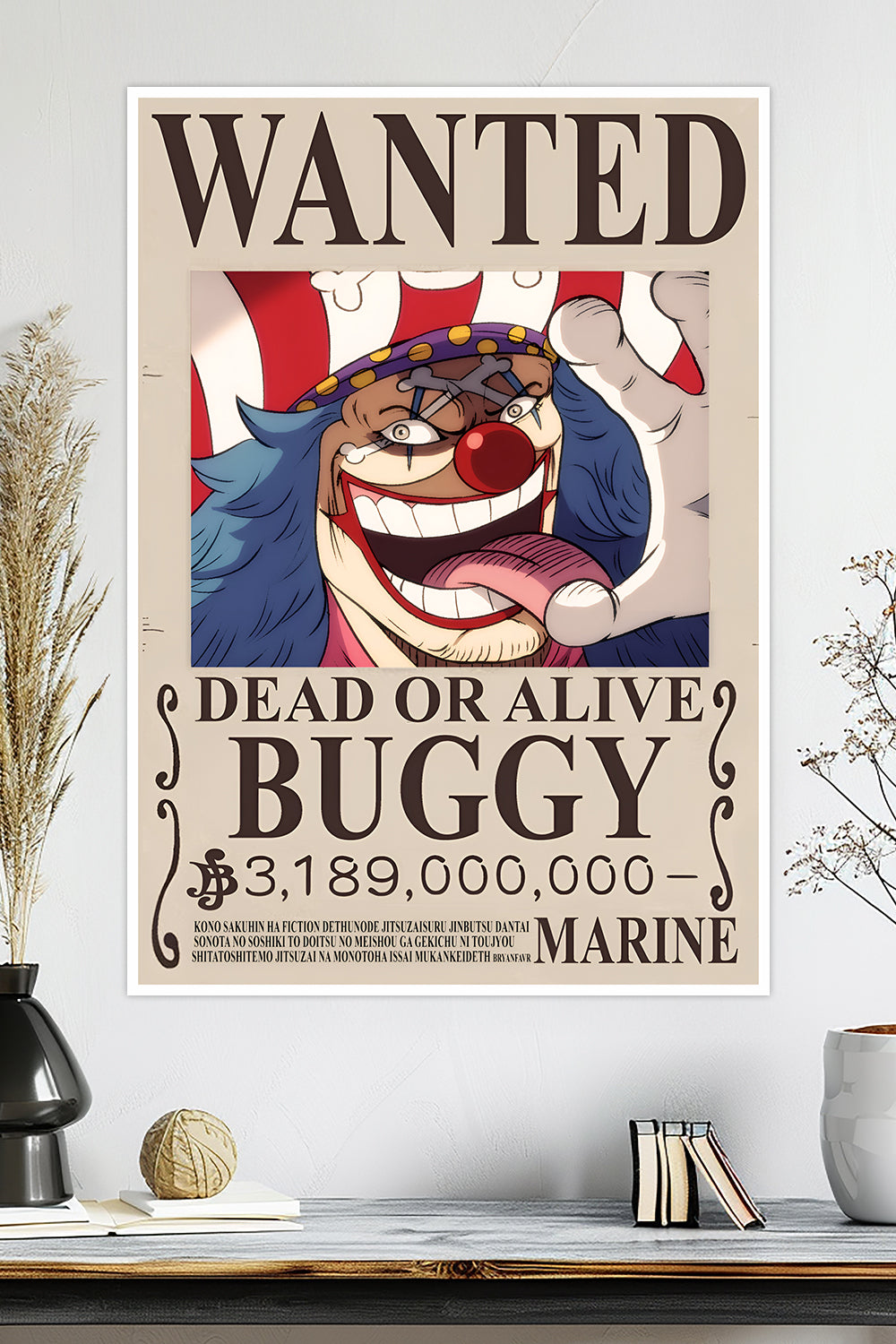 One Piece | Buggy the Clown | Wanted Poster | Anime Poster