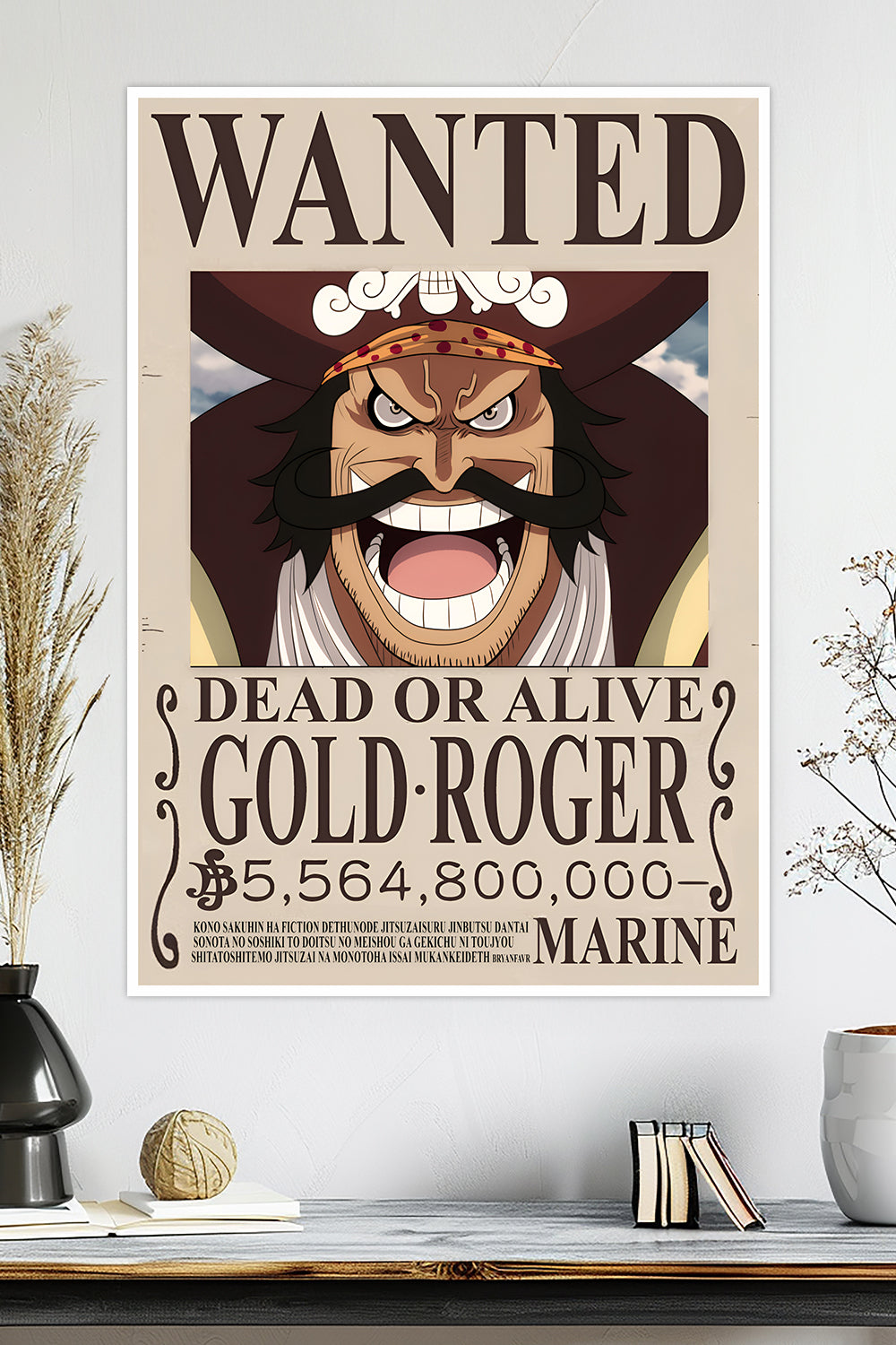 One Piece | Gol D. Roger | Wanted Poster | Anime Poster