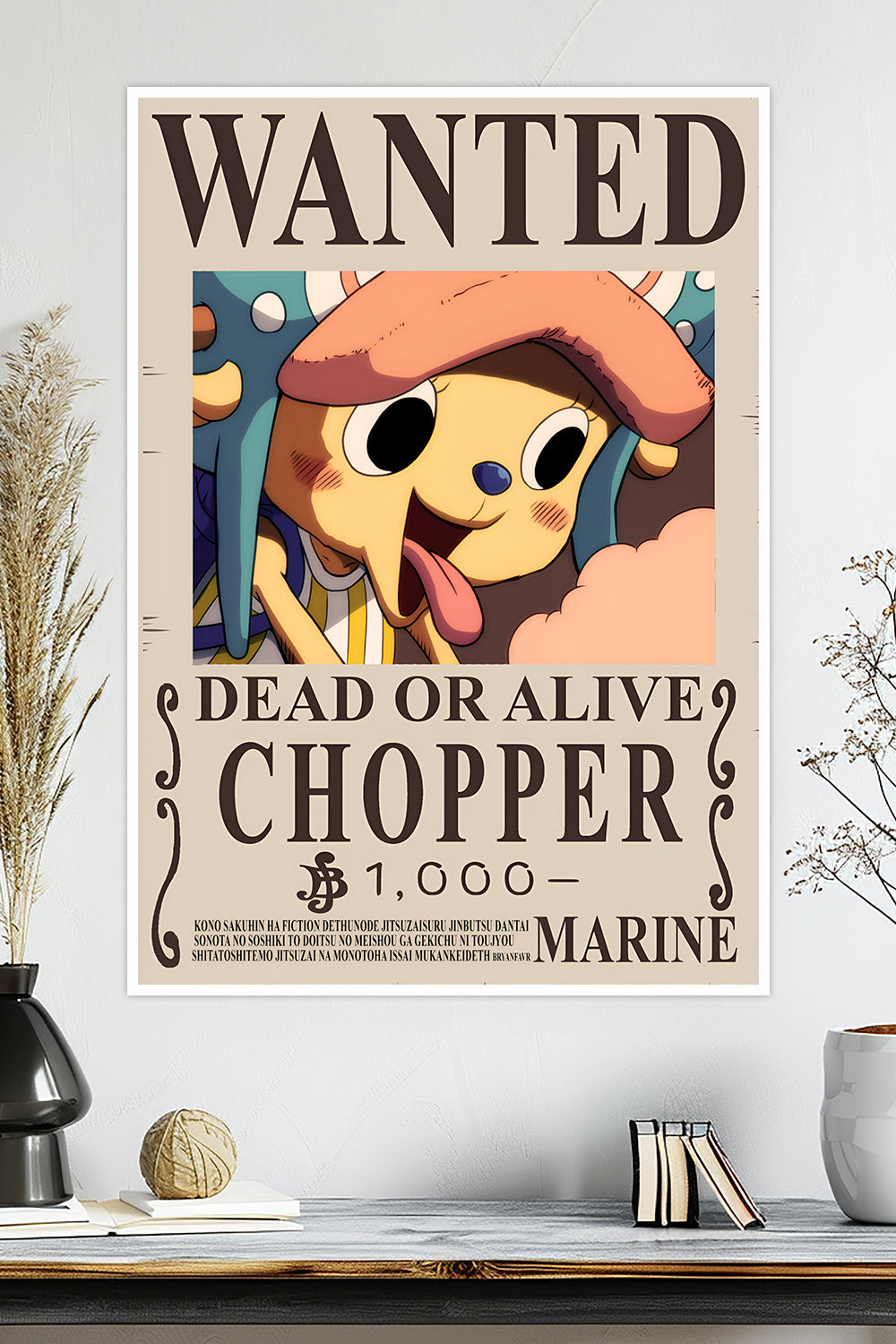 One Piece | Tony Tony Chopper | Wanted Poster | Anime Poster