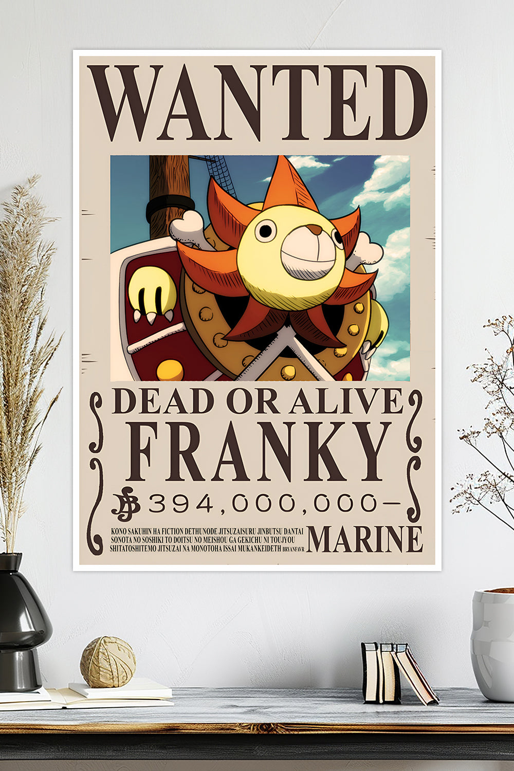 One Piece | Franky | Wanted Poster | Anime Poster