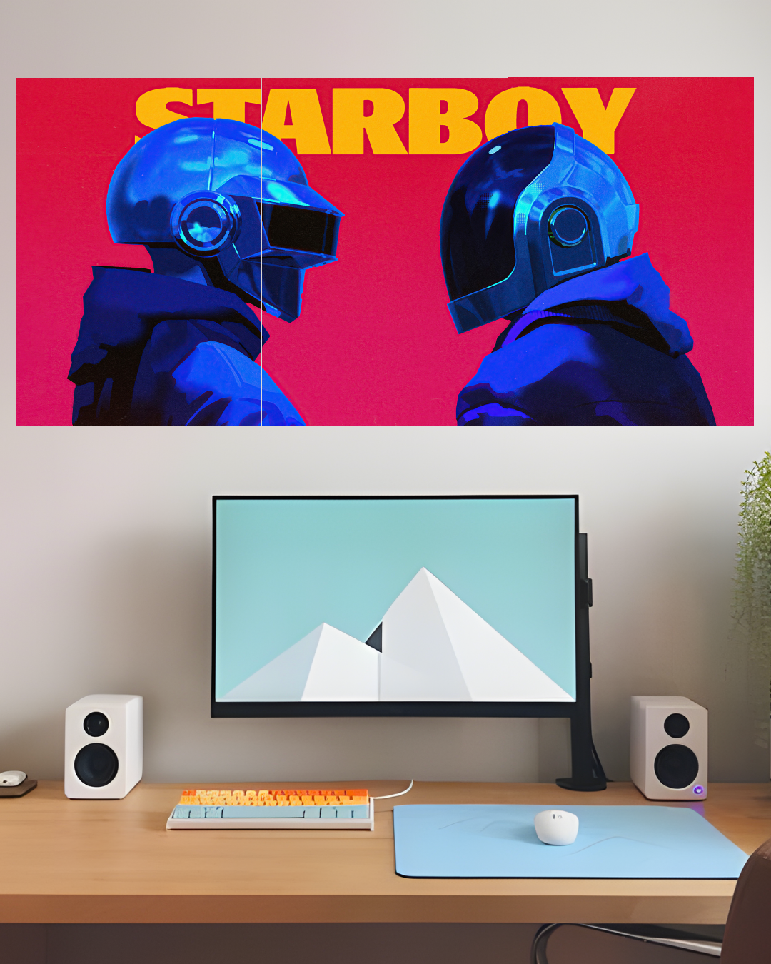 Daft Punk – Three Panel Split Poster
