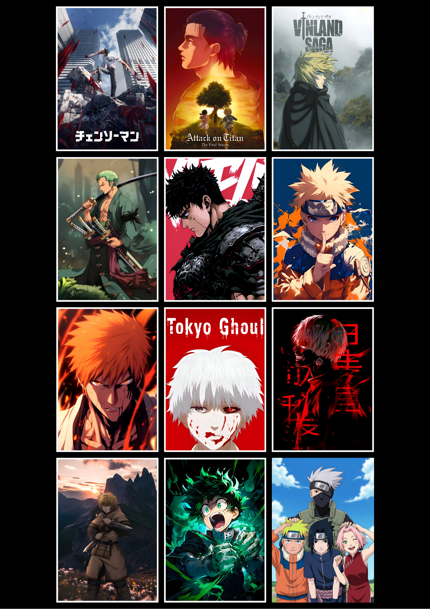 Anime poster set | Anime
