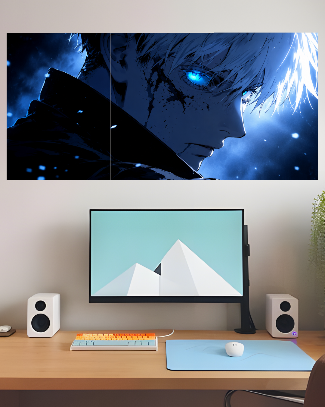 Gojo Satoru – Three Panel Anime Poster