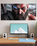 Kratos Rage 3 Panel Wall Art | God of War Split  Poster
