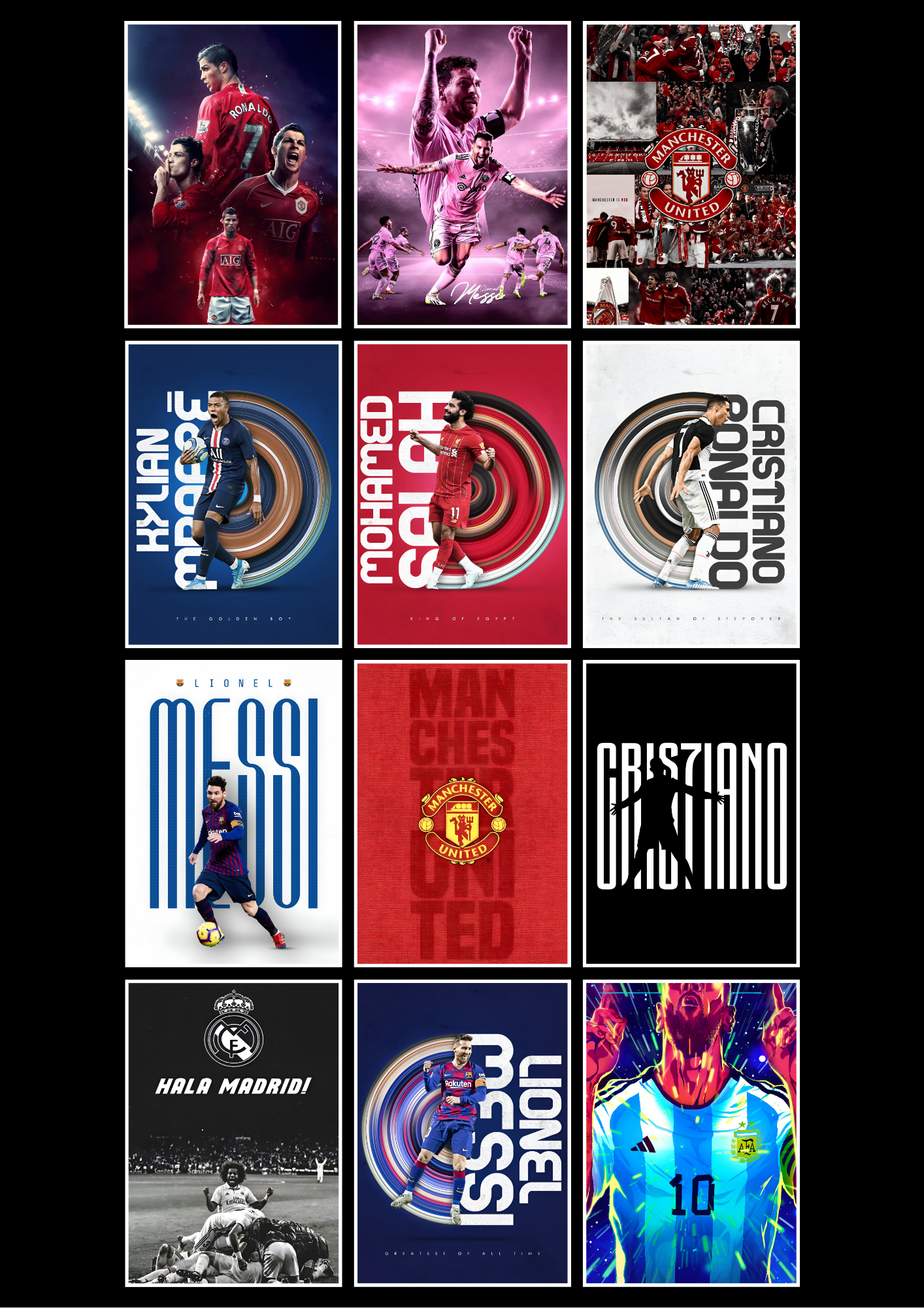 Footballer poster set | Football | Sports