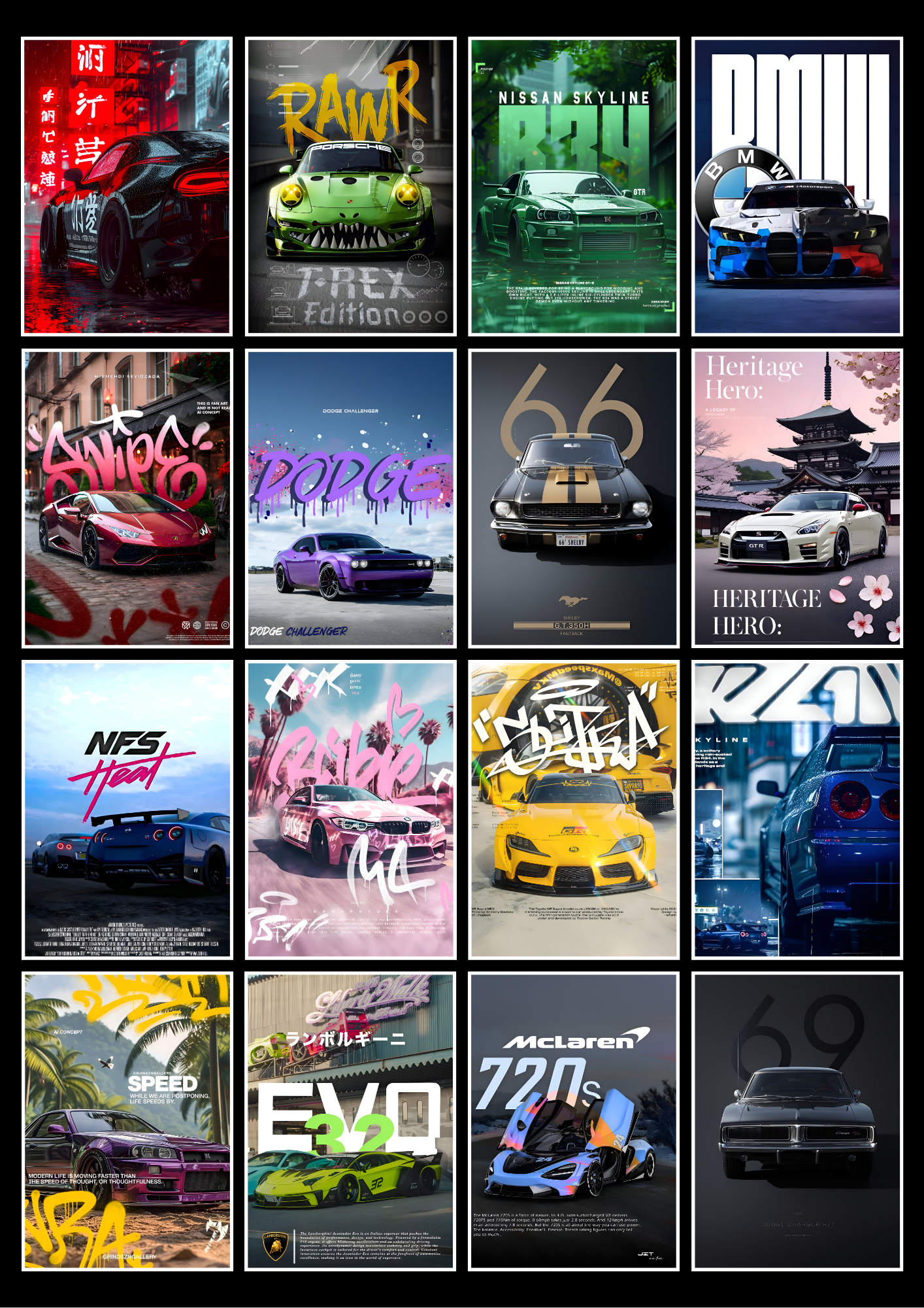 Cars poster set | Cars Collection