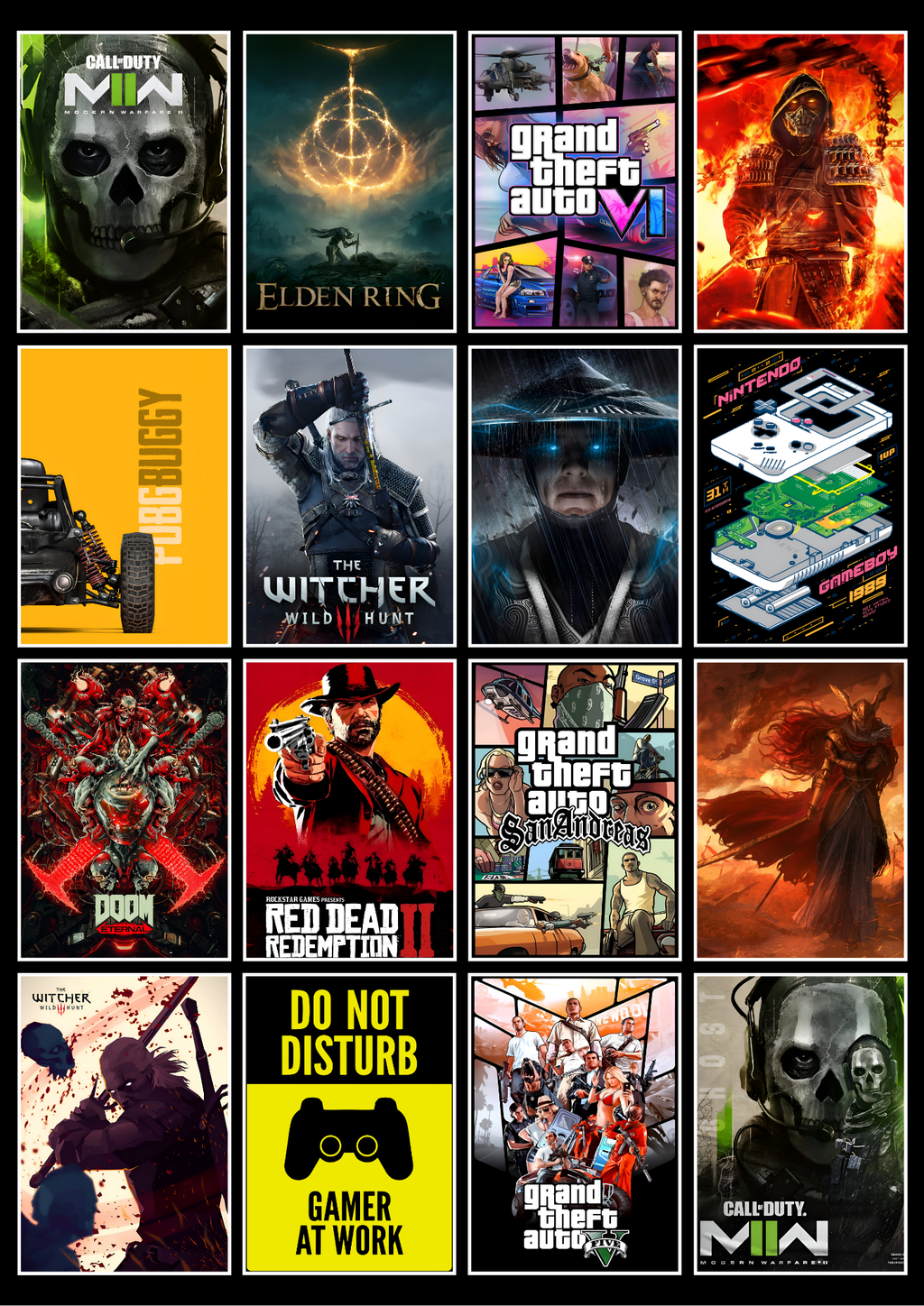 Gaming poster set |Game Collection