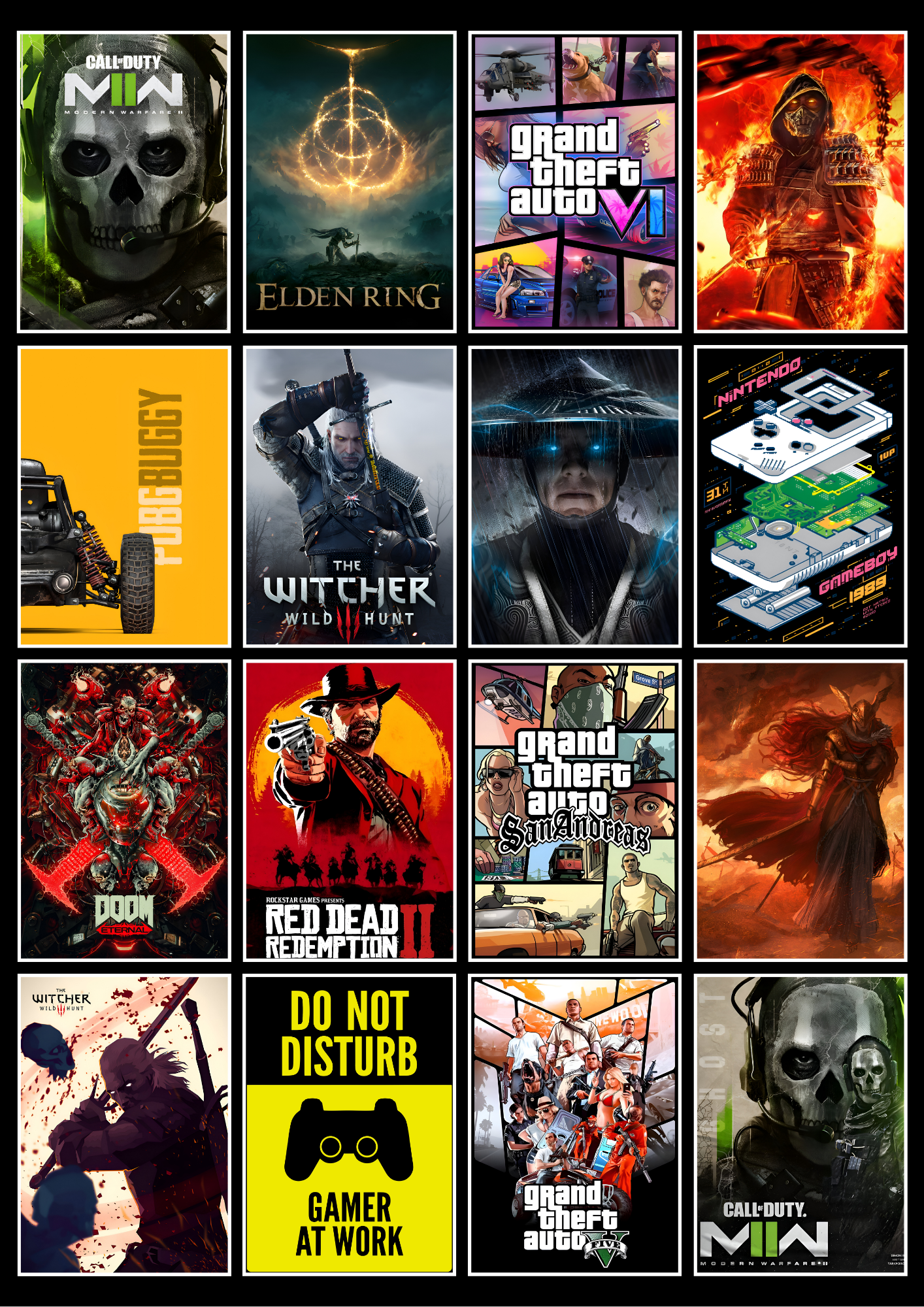 Gaming poster set |Game Collection