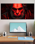 Lord Hanuman 3 Panel Wall Art | Bajrangbali Split Poster