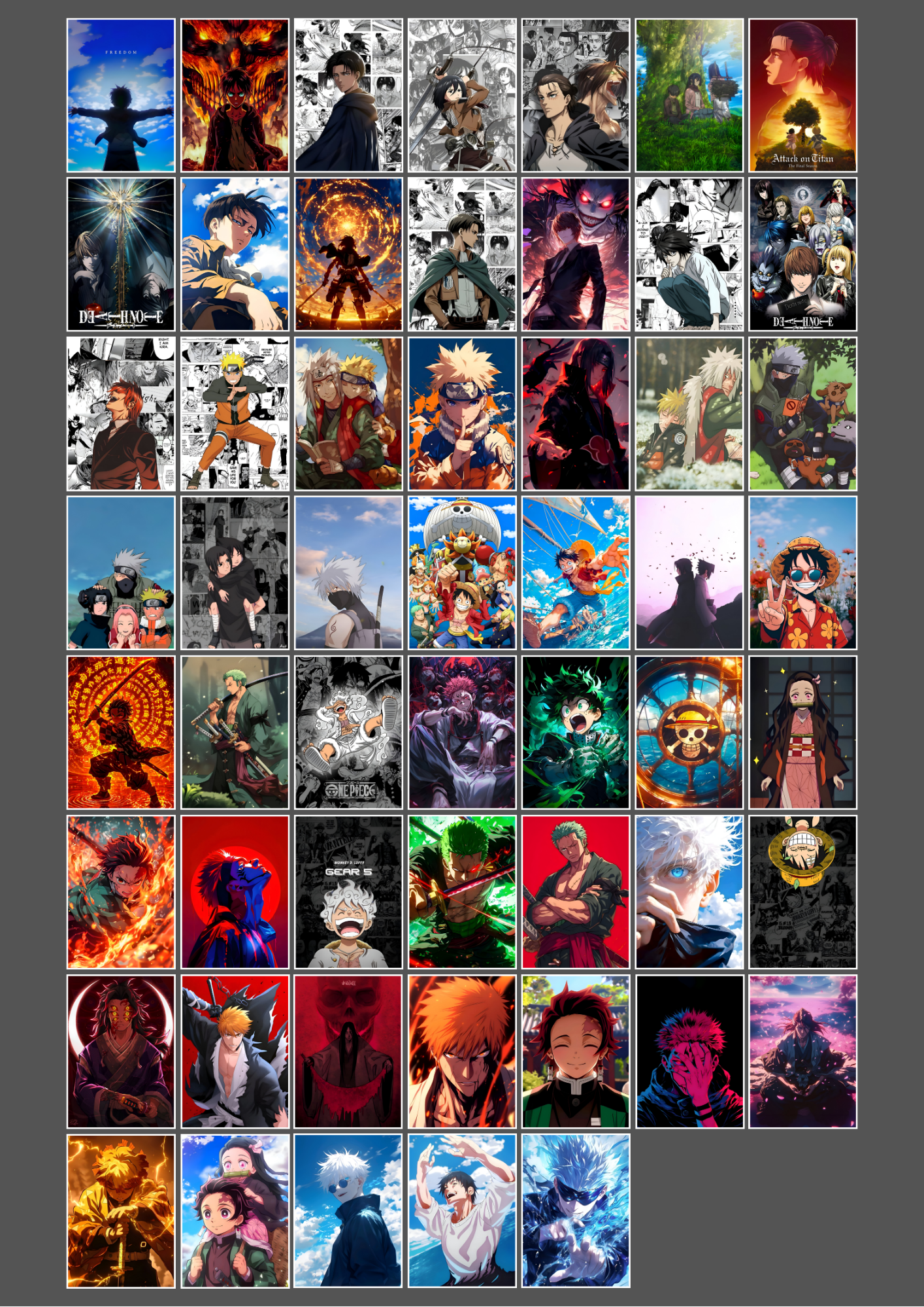 54 Epic Anime Collage Set