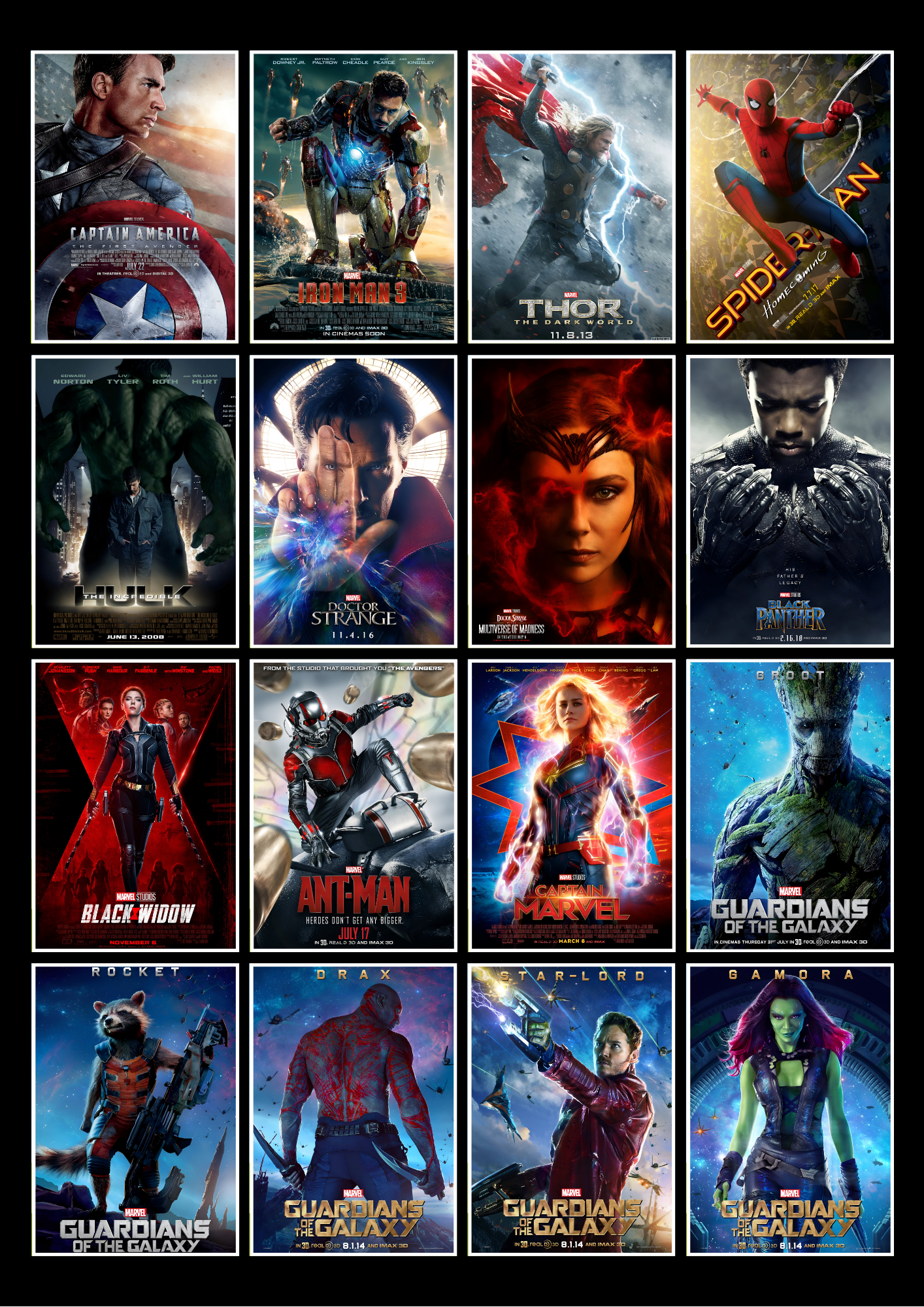 16 Epic Marval Collage Set