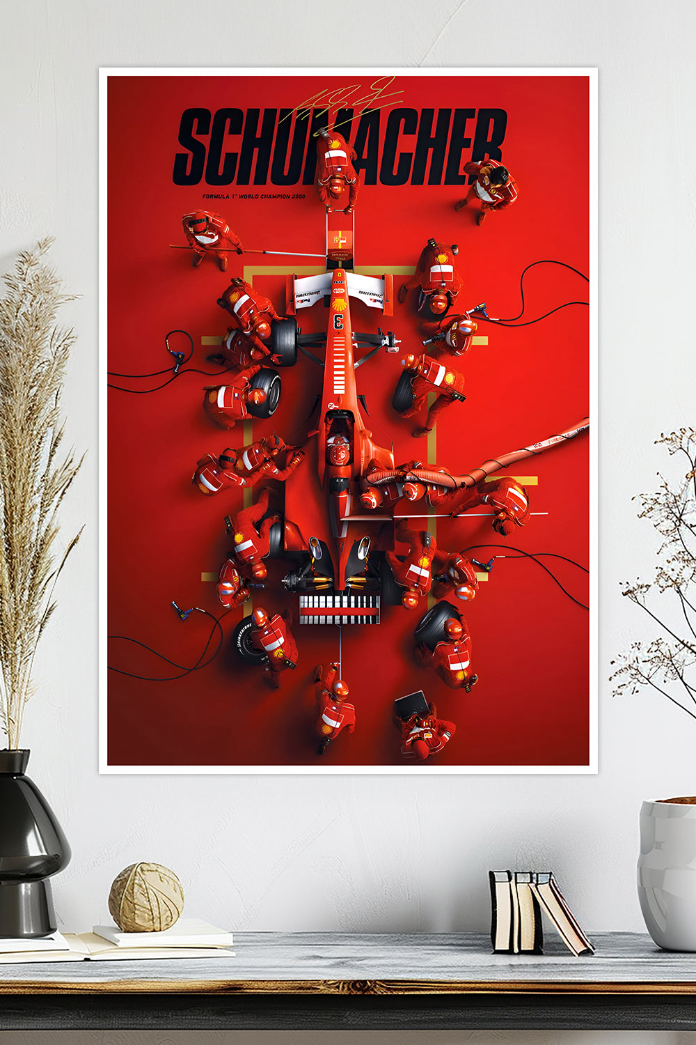 Michael Schumacher | Formula 1 Pit Stop | F1 Racing Poster