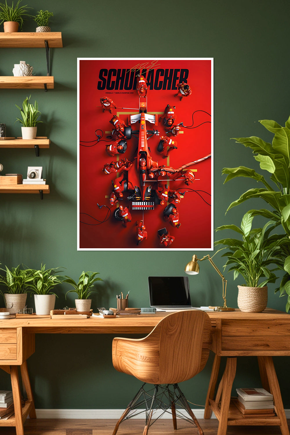 Michael Schumacher | Formula 1 Pit Stop | F1 Racing Poster