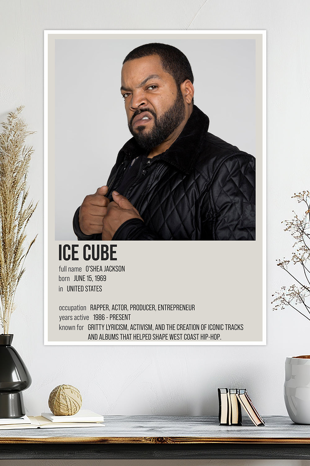 Ice Cube | West Coast Hip-Hop Legend | Rap Pioneer | Music Poster