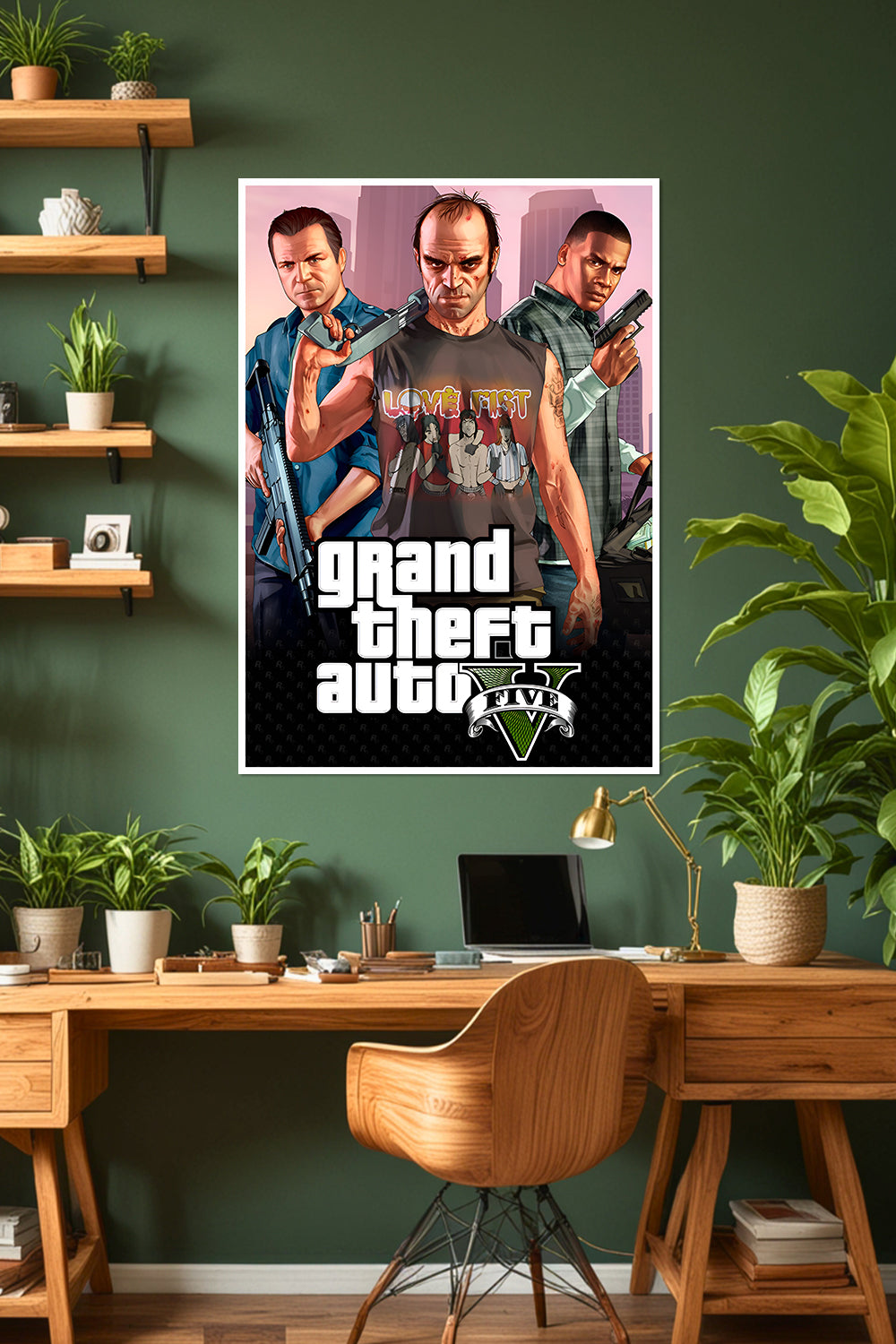 Grand Theft Auto V | GTA 5 | Michael, Trevor & Franklin | Game Poster