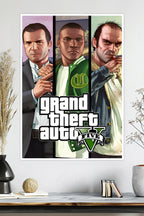Grand Theft Auto V | GTA 5 | Michael, Trevor & Franklin | Game Poster