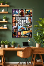 Grand Theft Auto V | GTA 5 | Michael, Trevor & Franklin | Game Poster