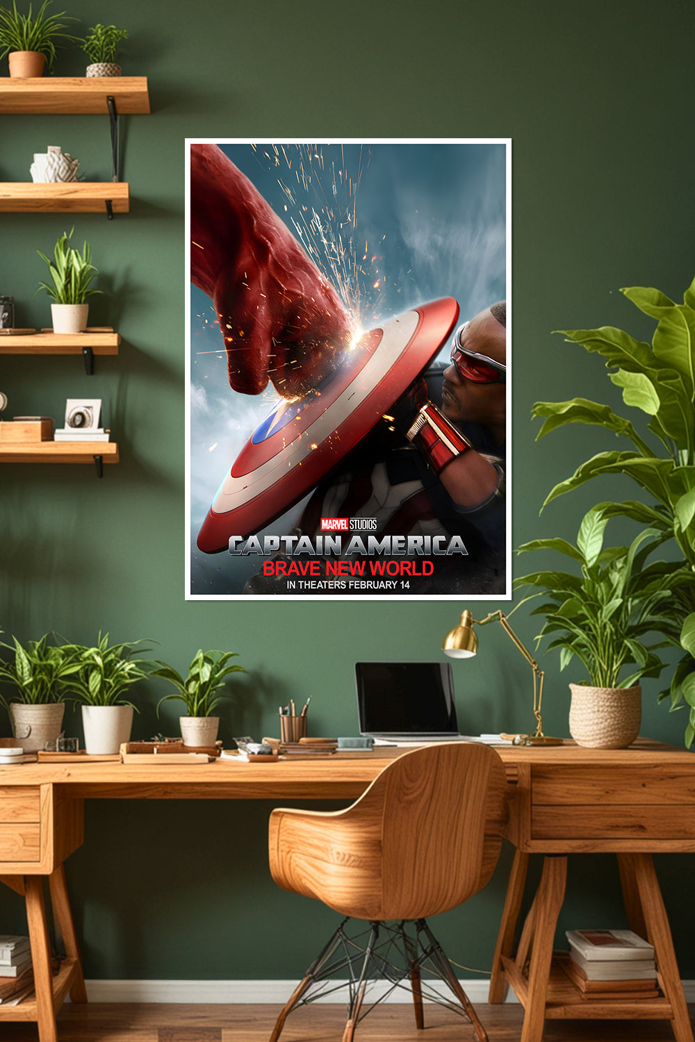 Captain America: Brave New World | Sam Wilson Shield | Marvel Poster