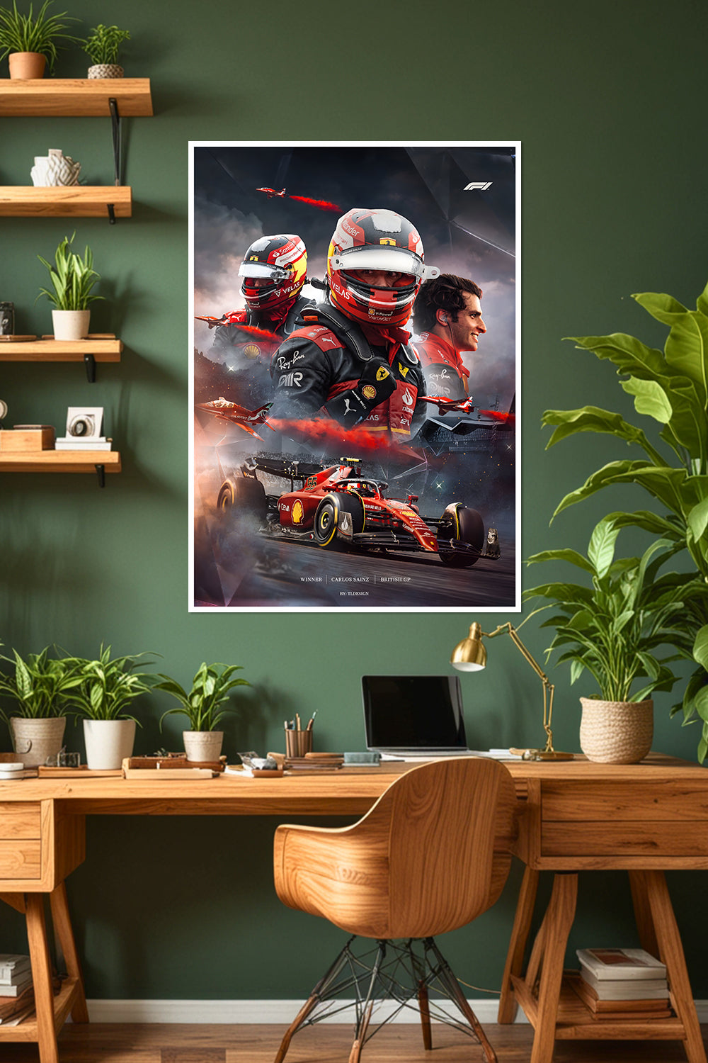 Carlos Sainz Jr. | British GP Winner | Ferrari | F1 Racing Poster