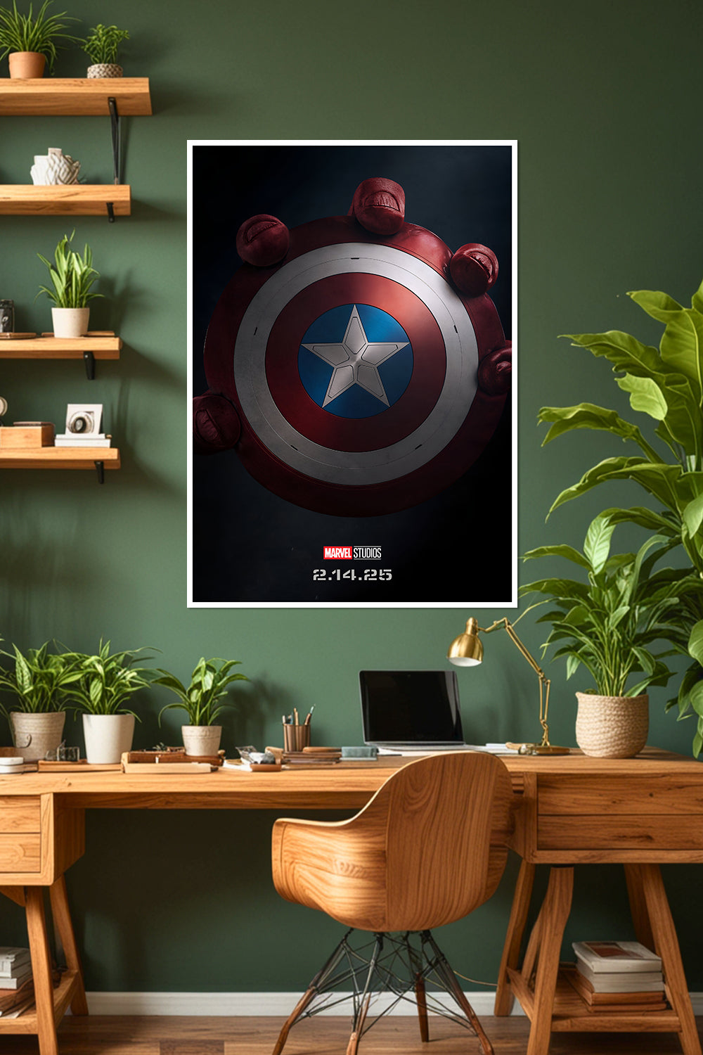 Captain America: Brave New World | Sam Wilson Shield | Marvel Poster