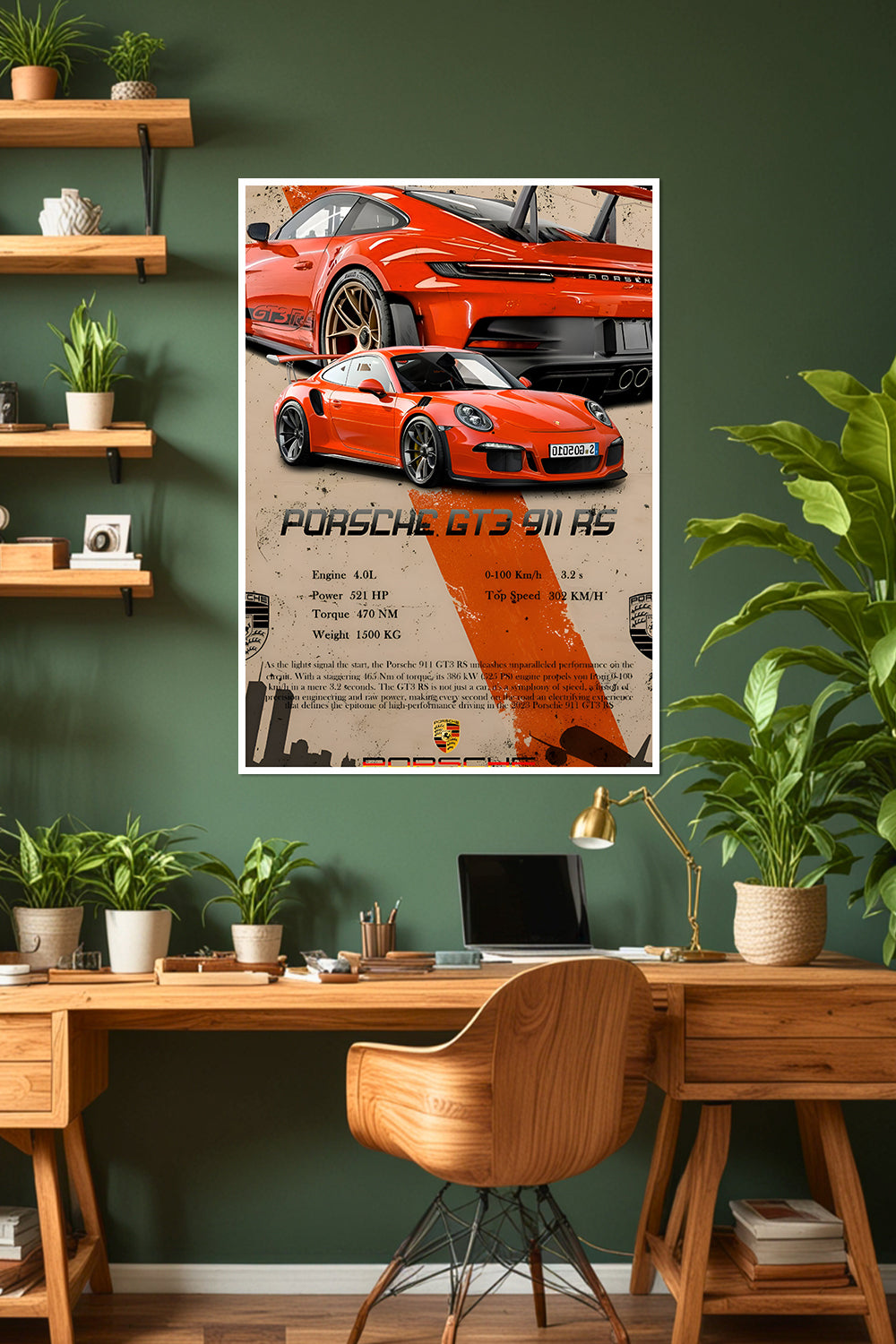 Porsche 911 GT3 RS | Performance Specs | Car Poster
