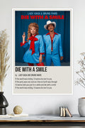 Die With A Smile | Lady Gaga & Bruno Mars | Music Poster