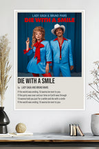 Die With A Smile | Lady Gaga & Bruno Mars | Music Poster