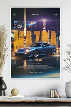 Mazda RX-7 | Night City | Car Poster
