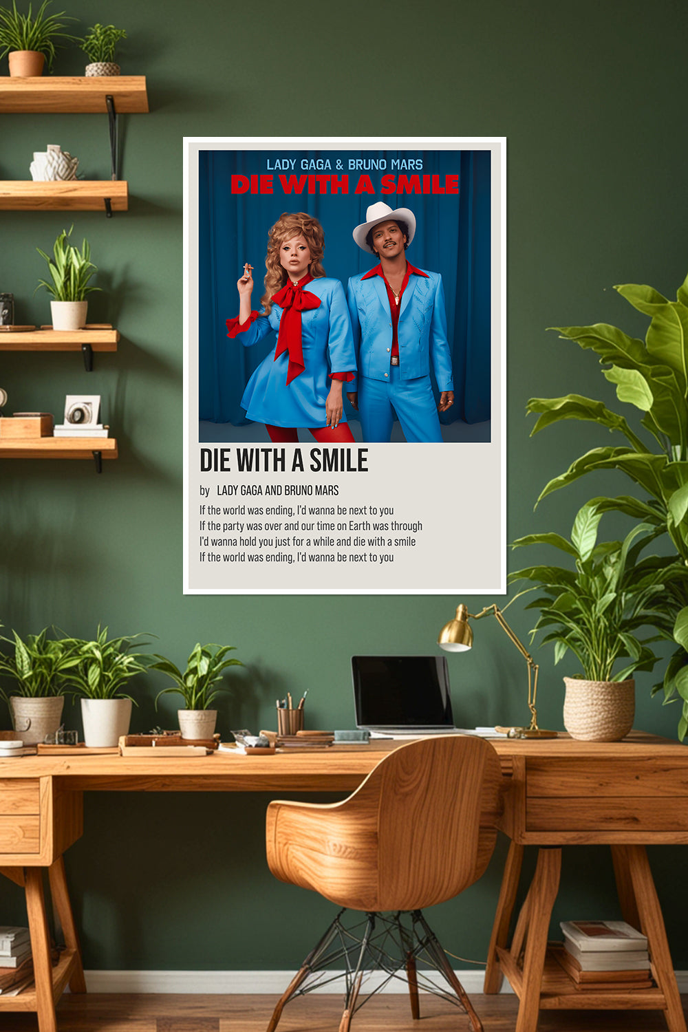 Die With A Smile | Lady Gaga & Bruno Mars | Music Poster