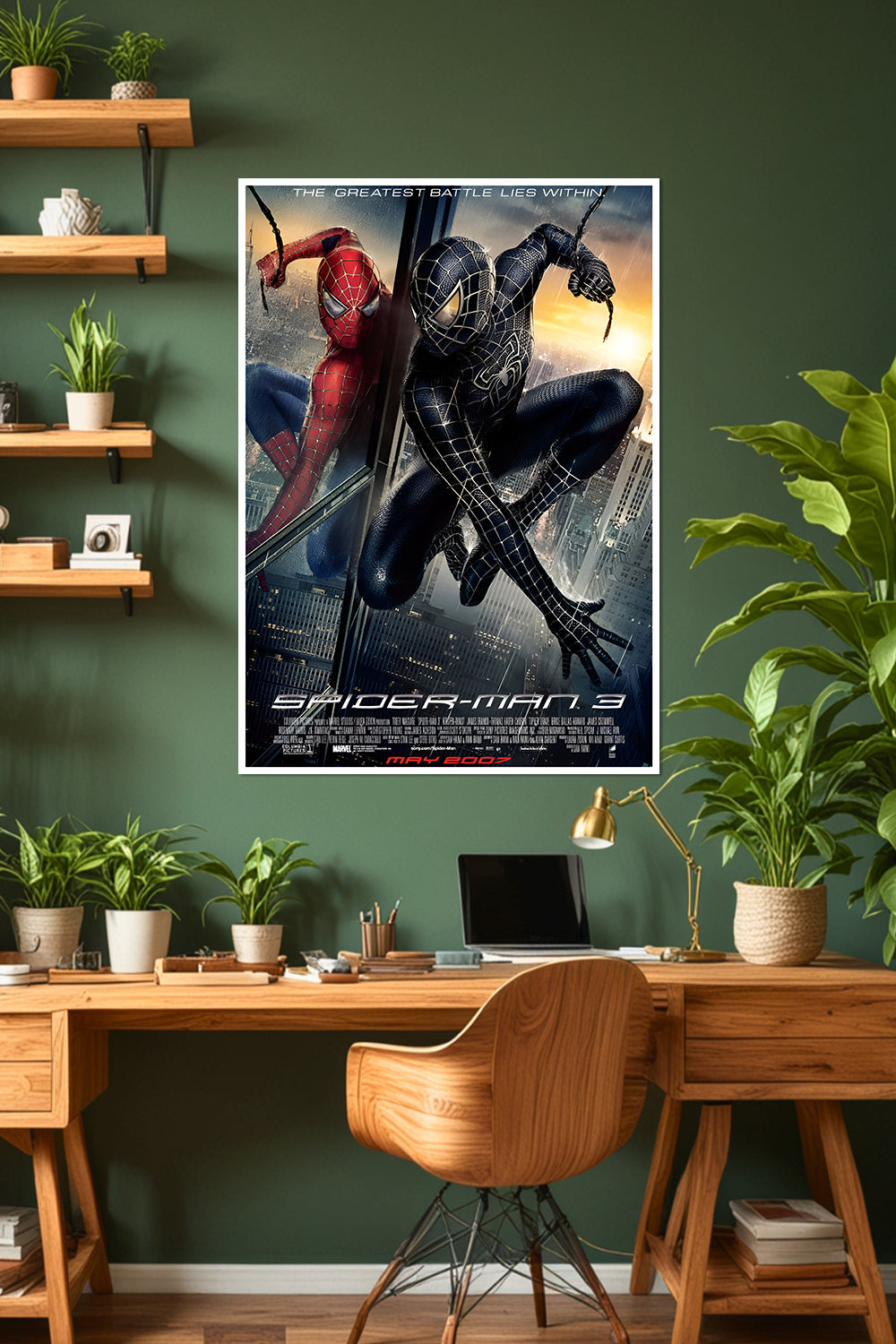 Spider-Man 3 Movie Poster | Spider-Man vs Venom Symbiote | Marvel Poster