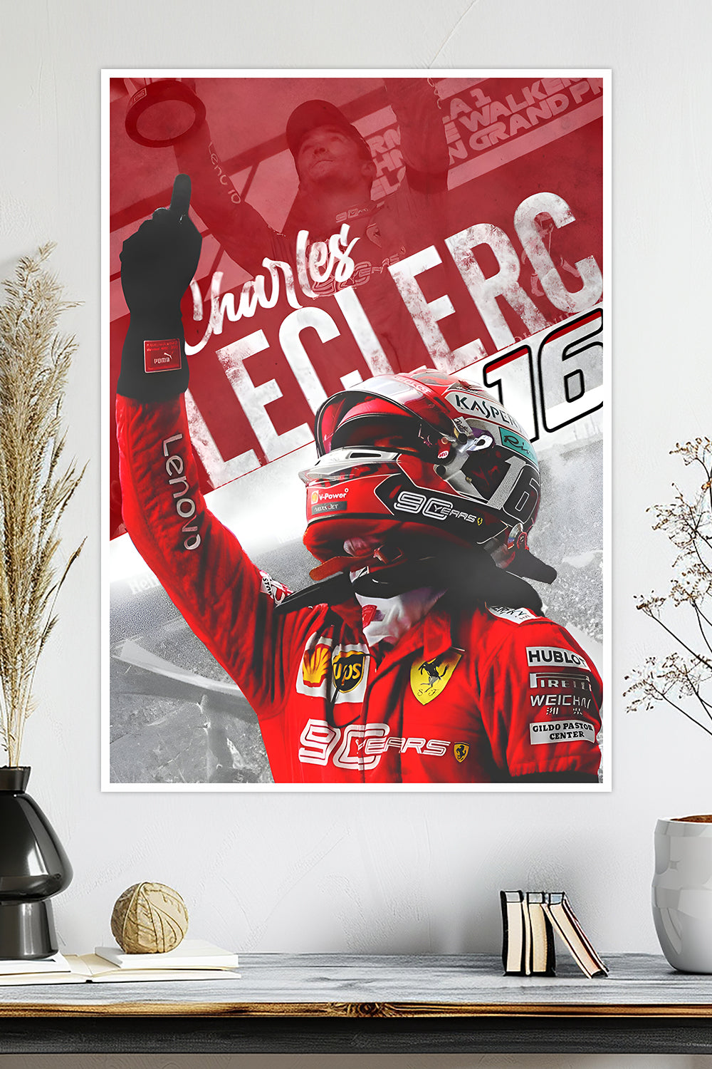 Charles Leclerc | Monaco GP | Victory Celebration | F1 Racing Poster