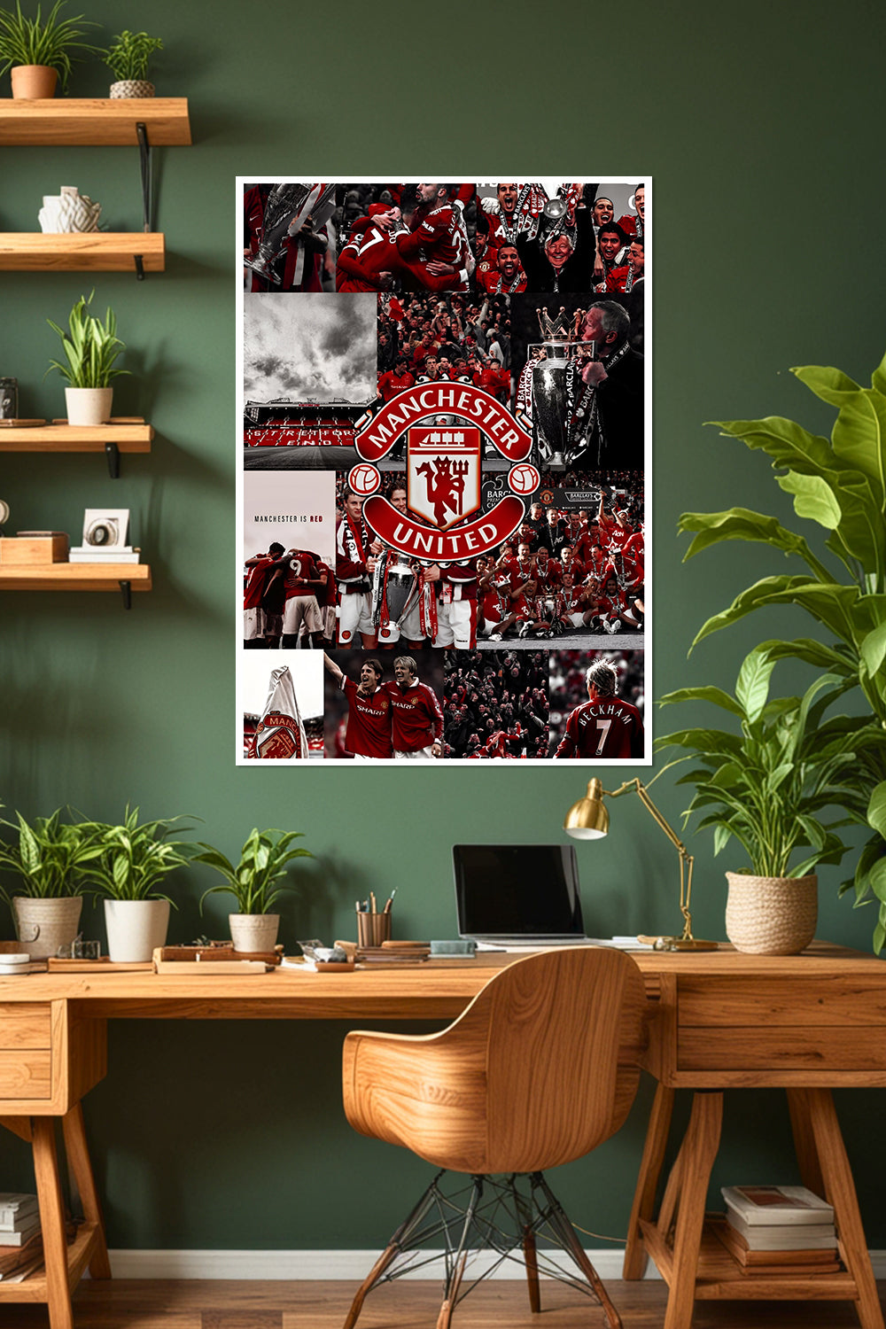 Manchester United Collage | "Manchester is Red" | Football Poster