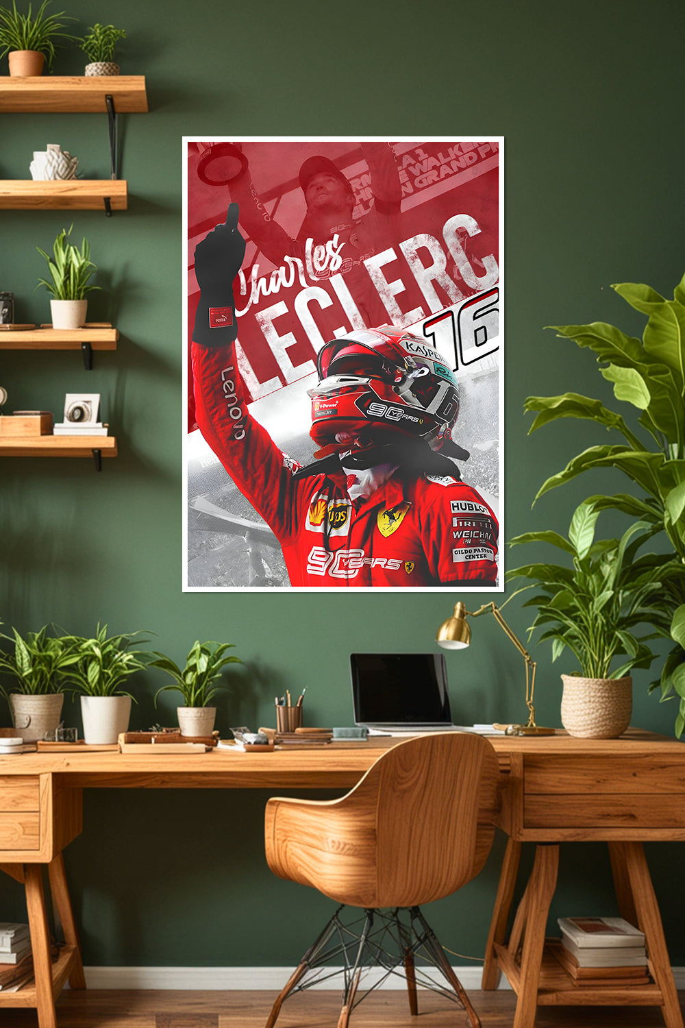 Charles Leclerc | Monaco GP | Victory Celebration | F1 Racing Poster