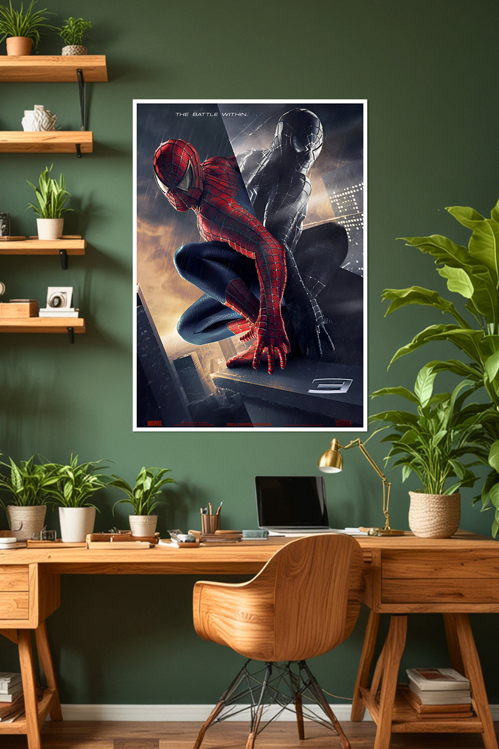 Spider-Man 3 Movie Poster | Spider-Man vs Venom Symbiote | Marvel Poster