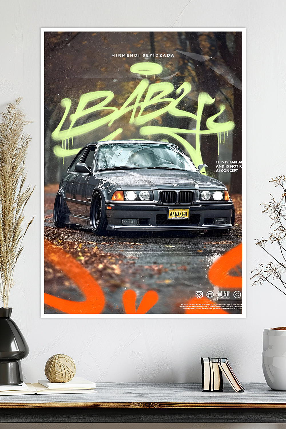 BMW E36 | AI Concept Car Poster