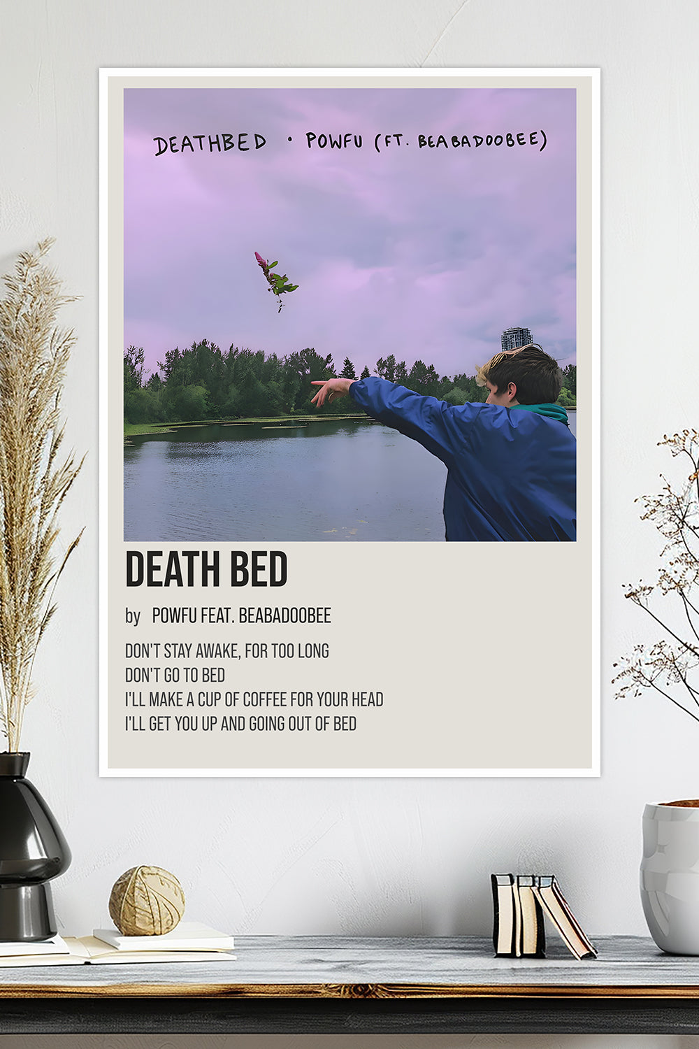 Death Bed | Powfu ft. Beabadoobee | Music Poster
