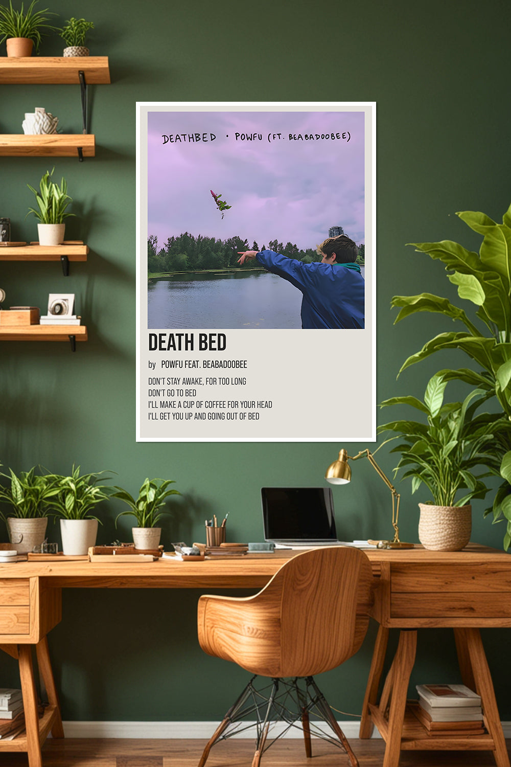 Death Bed | Powfu ft. Beabadoobee | Music Poster