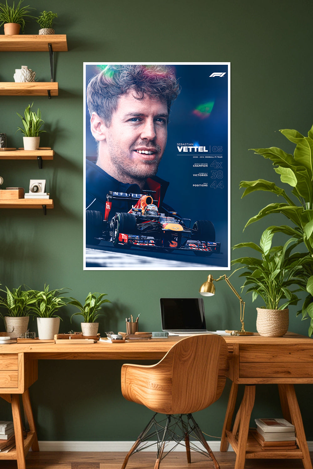 Sebastian Vettel | Red Bull Racing Champion | F1 Racing Poster