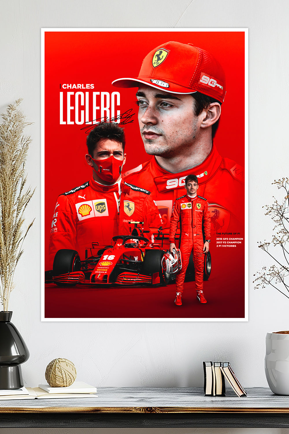Charles Leclerc | UPS Partnership | F1 Racing Poster