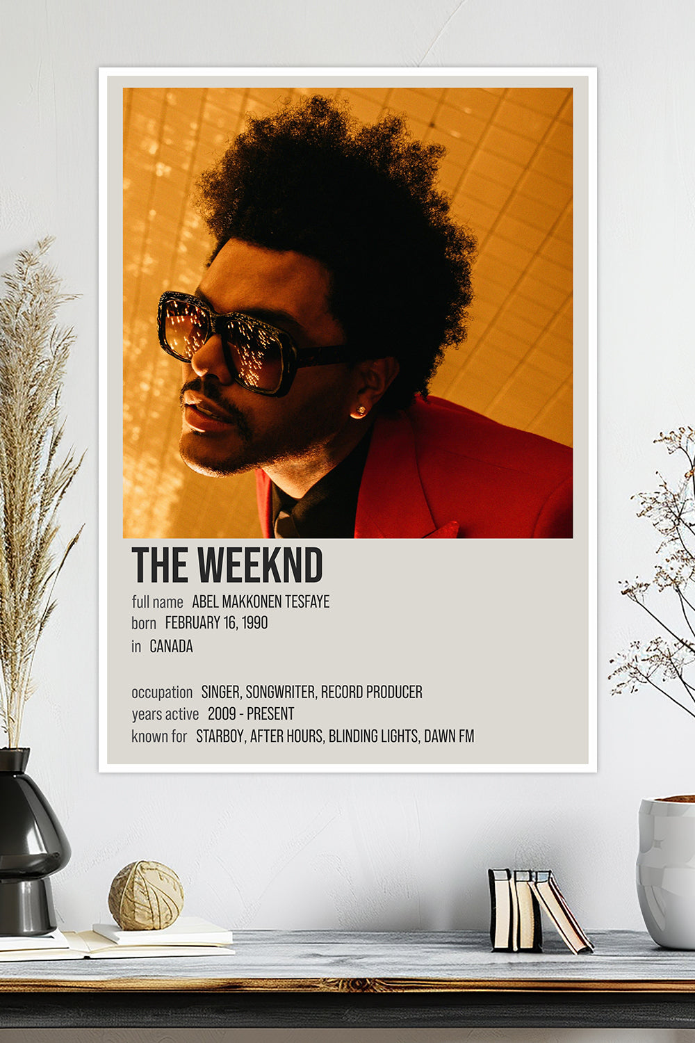 The Weeknd | Blinding Lights Aesthetic | Starboy Album | Music Poster