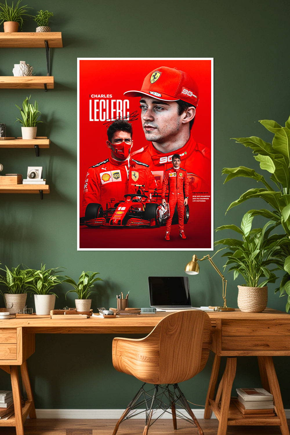 Charles Leclerc | UPS Partnership | F1 Racing Poster