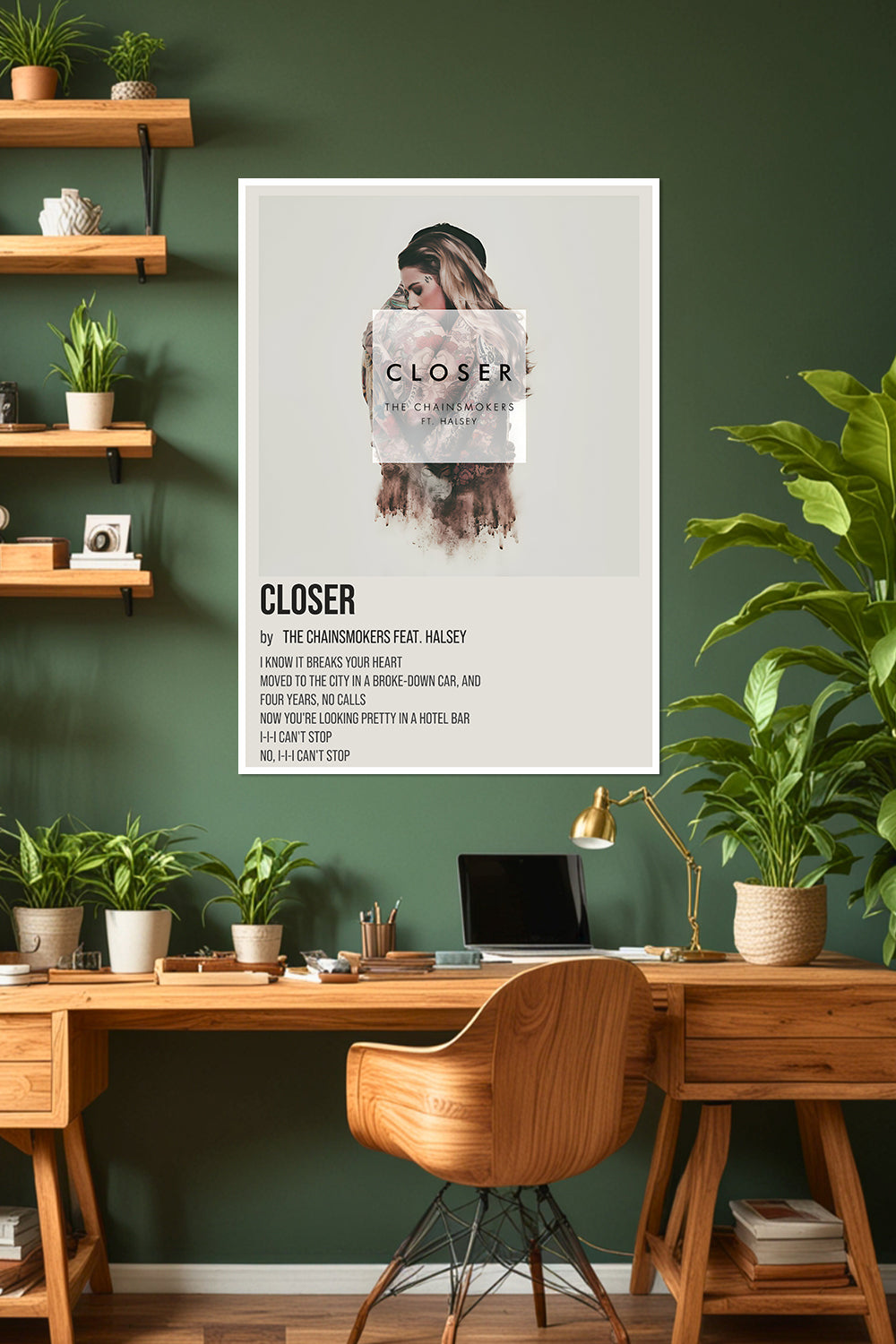 Closer | The Chainsmokers ft. Halsey | Music Poster