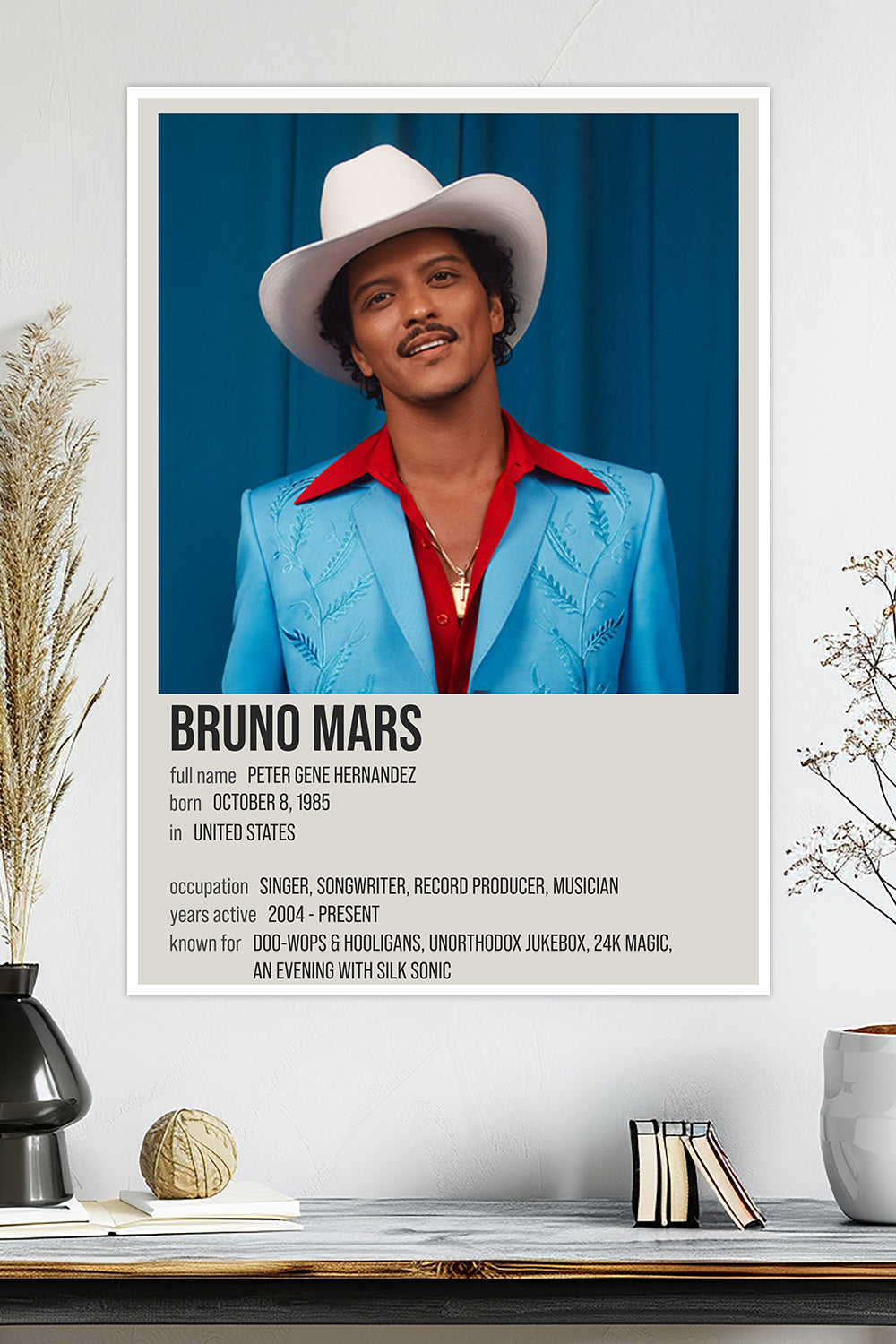 Bruno Mars | Retro Funk Pop Poster | 24K Magic | Music Poster